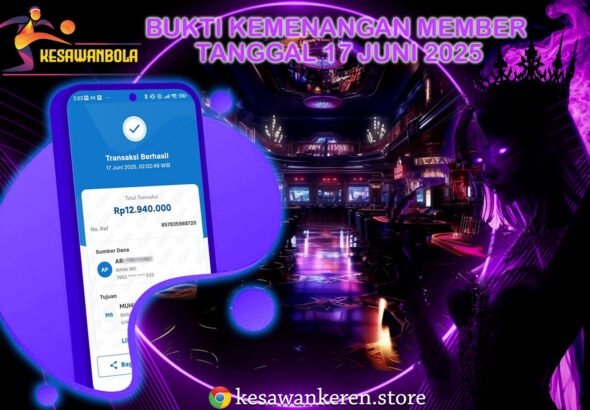 BUKTI KEMENANGAN MEMBER TANGGAL 17 JUNI 2025